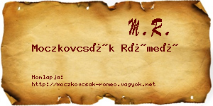 Moczkovcsák Rómeó névjegykártya